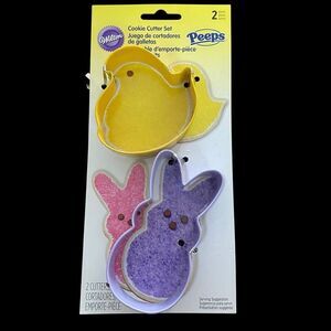 Wilton Easter Peeps Cookie Cutters Chick and Bunny New on Card